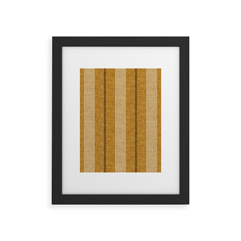 Little Arrow Design Co ivy stripes mustard Framed Art Print