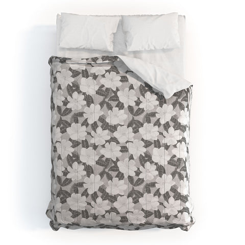 Little Arrow Design Co magnolia flower gray Comforter