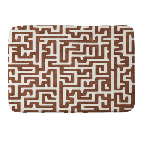 Little Arrow Design Co maze in brandywine Memory Foam Bath Mat