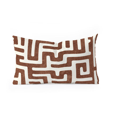 Little Arrow Design Co maze in brandywine Oblong Throw Pillow