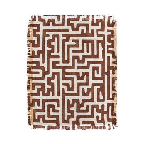 Little Arrow Design Co maze in brandywine Throw Blanket