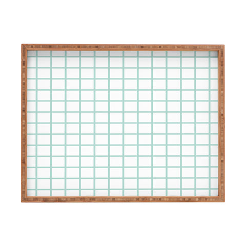 Little Arrow Design Co mint grid Rectangular Tray