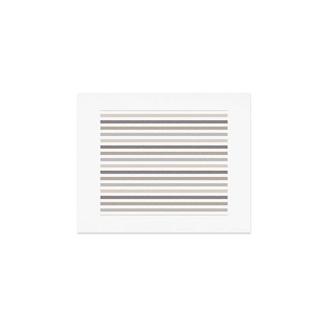 Little Arrow Design Co mod neutral linen stripes Art Print
