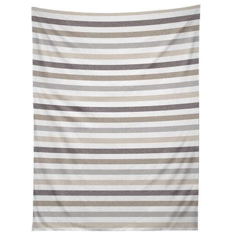 Little Arrow Design Co mod neutral linen stripes Tapestry