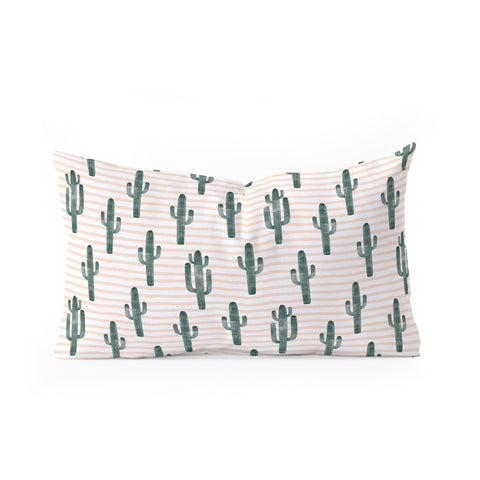 Little Arrow Design Co Modern Jungle Cactus Oblong Throw Pillow