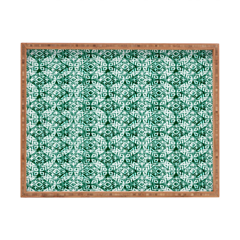 Little Arrow Design Co modern moroccan in emerald Rectangular Tray