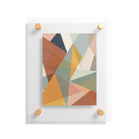 Little Arrow Design Co modern triangle mosaic multi Floating Acrylic Print
