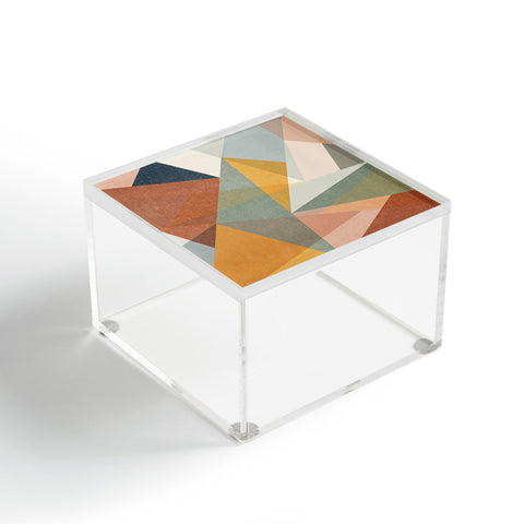Little Arrow Design Co modern triangle mosaic multi Acrylic Box