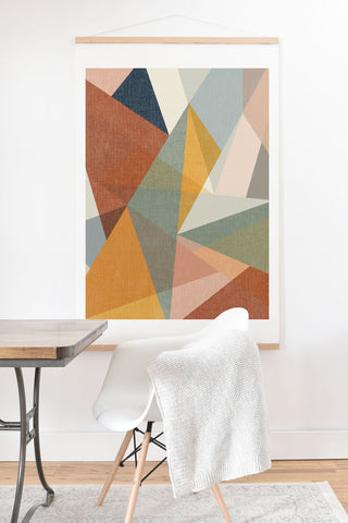 Little Arrow Design Co modern triangle mosaic multi Art Print And Hanger