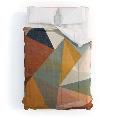 Little Arrow Design Co modern triangle mosaic multi Comforter