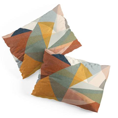 Little Arrow Design Co modern triangle mosaic multi Pillow Shams