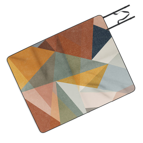 Little Arrow Design Co modern triangle mosaic multi Picnic Blanket