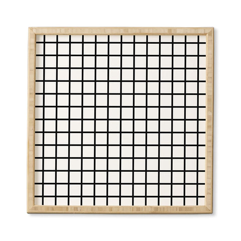 Little Arrow Design Co monochrome grid Framed Wall Art