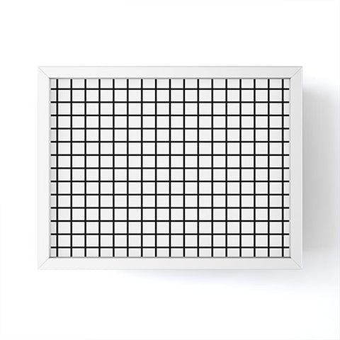 Little Arrow Design Co monochrome grid Framed Mini Art Print