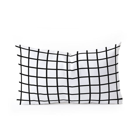 Little Arrow Design Co monochrome grid Oblong Throw Pillow