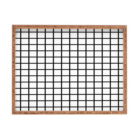 Little Arrow Design Co monochrome grid Rectangular Tray