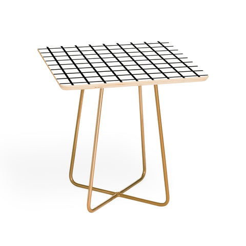 Little Arrow Design Co monochrome grid Side Table