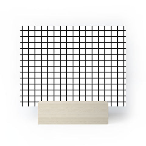Little Arrow Design Co monochrome grid Mini Art Print