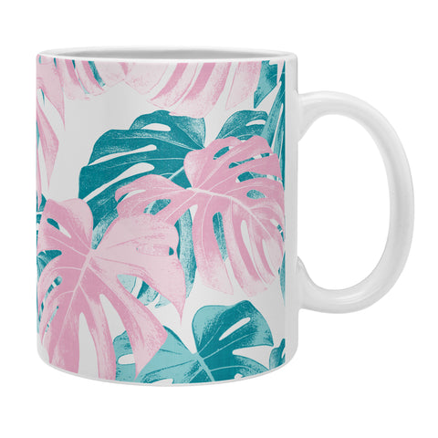 Little Arrow Design Co Monstera Deliciosa Pink Coffee Mug