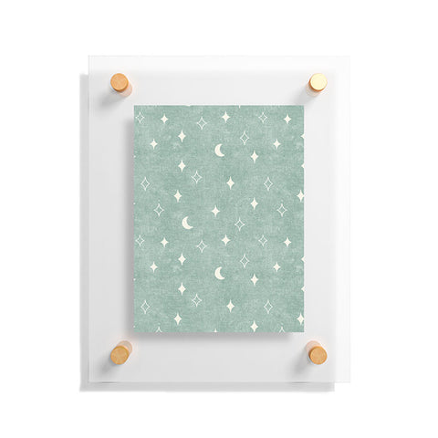 Little Arrow Design Co moon and stars surf blue Floating Acrylic Print