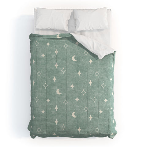 Little Arrow Design Co moon and stars surf blue Comforter