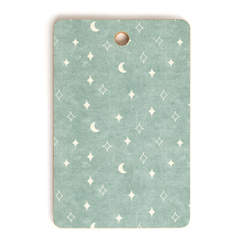 Little Arrow Design Co moon and stars surf blue Cutting Board Rectangle