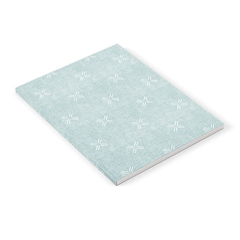 Little Arrow Design Co mud cloth cross dusty blue Notebook