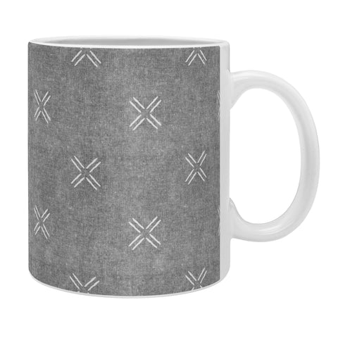 Little Arrow Design Co mud cloth cross gray Coffee Mug