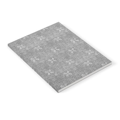 Little Arrow Design Co mud cloth cross gray Notebook