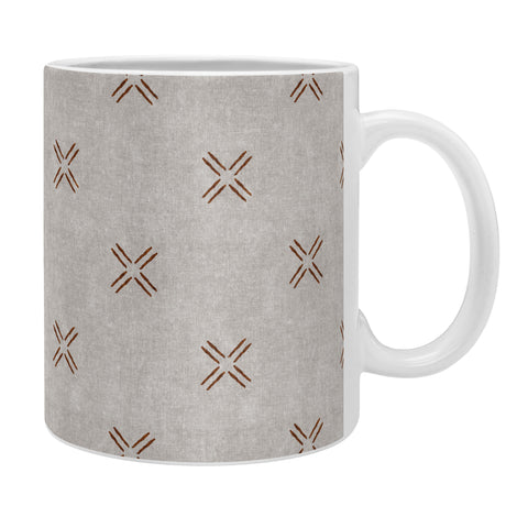 Little Arrow Design Co mud cloth cross stone rust Coffee Mug