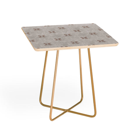 Little Arrow Design Co mud cloth cross stone rust Side Table