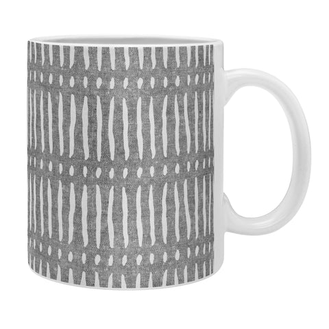 Little Arrow Design Co mud cloth dash gray Coffee Mug