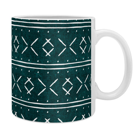 Little Arrow Design Co mud cloth stitch dark teal Coffee Mug