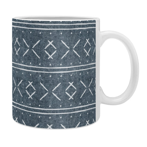 Little Arrow Design Co mud cloth stitch navy Coffee Mug
