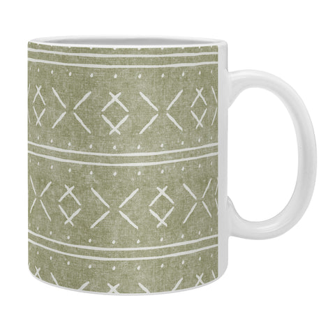 Little Arrow Design Co mud cloth stitch olive Coffee Mug