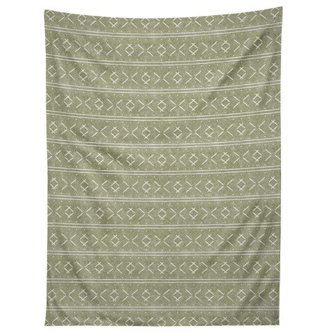 Little Arrow Design Co mud cloth stitch olive Tapestry