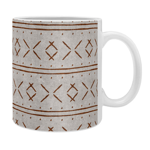 Little Arrow Design Co mud cloth stitch rust stone Coffee Mug
