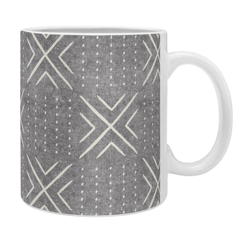 Little Arrow Design Co mud cloth tile gray Coffee Mug