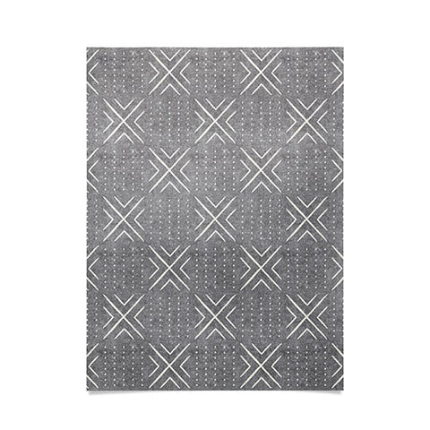 Little Arrow Design Co mud cloth tile gray Poster