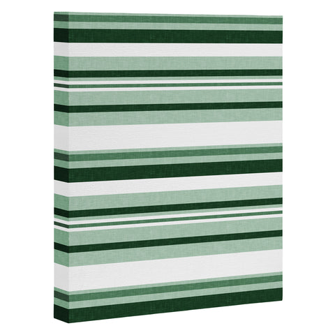 Little Arrow Design Co multi stripe seafoam green Art Canvas