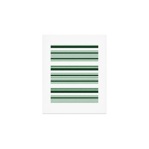 Little Arrow Design Co multi stripe seafoam green Art Print