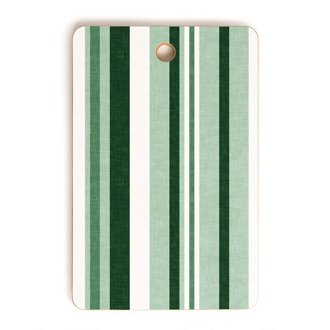 Little Arrow Design Co multi stripe seafoam green Cutting Board Rectangle