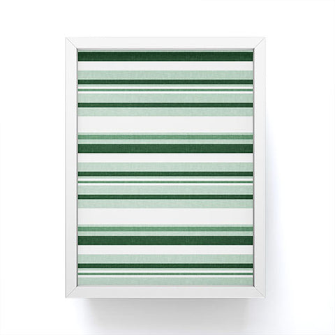 Little Arrow Design Co multi stripe seafoam green Framed Mini Art Print
