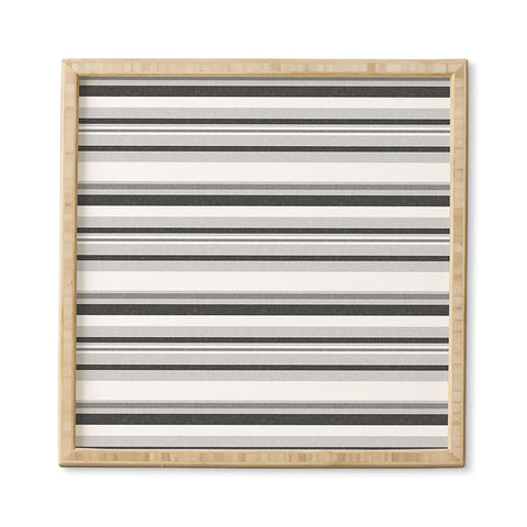 Little Arrow Design Co multi stripes gray Framed Wall Art