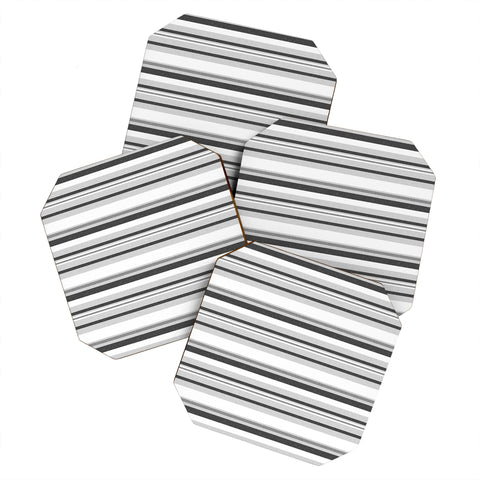 Little Arrow Design Co multi stripes gray Coaster Set
