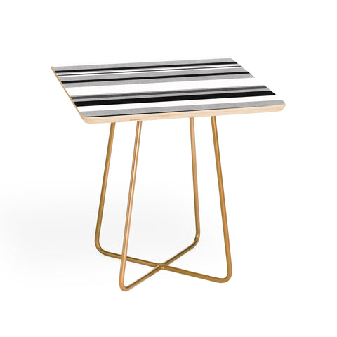 Little Arrow Design Co multi stripes gray Side Table
