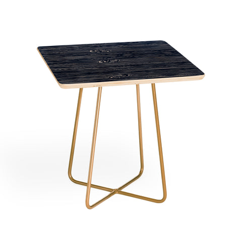 Little Arrow Design Co navy woodgrain Side Table