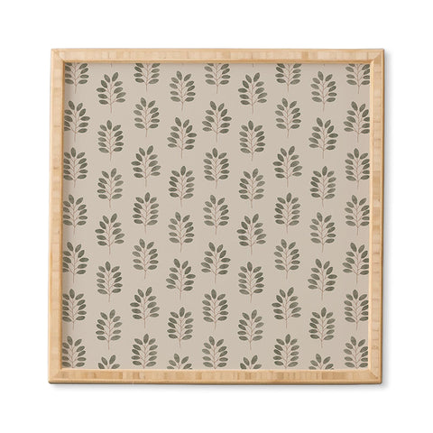 Little Arrow Design Co noble branches pewter and olive Framed Wall Art