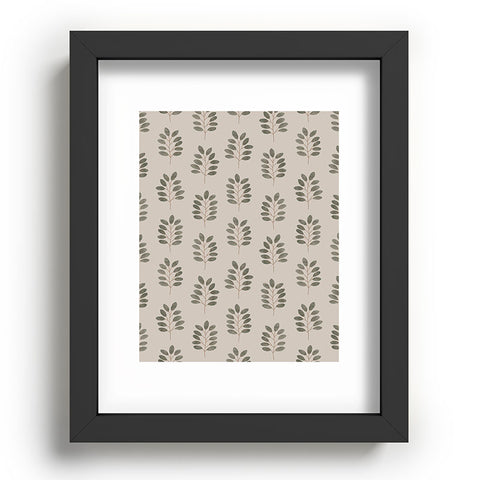 Little Arrow Design Co noble branches pewter and olive Recessed Framing Rectangle