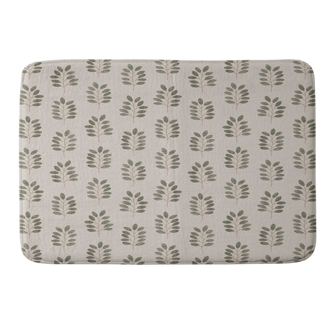 Little Arrow Design Co noble branches pewter and olive Memory Foam Bath Mat